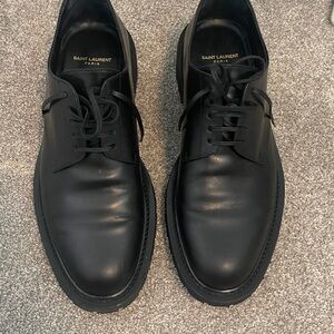 Saint Laurent Men's Black Leather Shoes